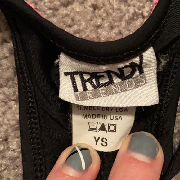 Girls Youth Small Floral Lace Back Sports Bra - Picture 3 of 3